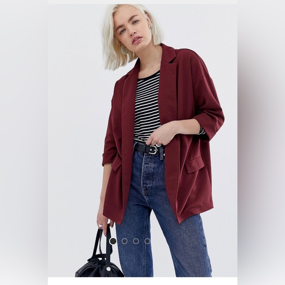 Asos burgundy blazer sm/med